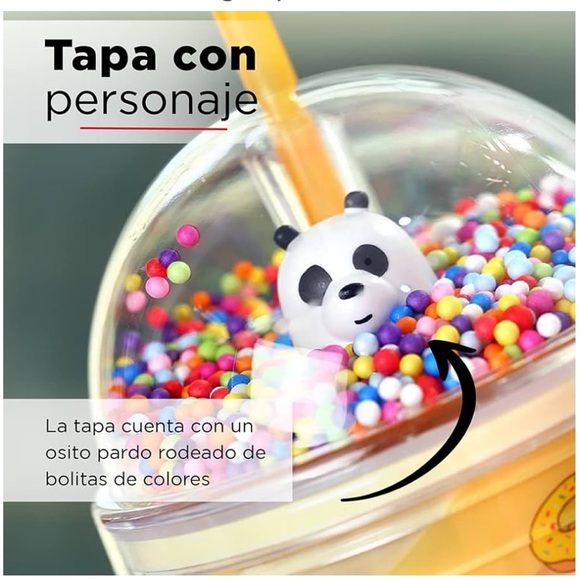 MINISO We Bare Bears 16oz Tumbler with Lid and Straw - Picture 4 of 7